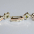 Срібний набір з золотими пластинами