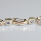 Срібний набір з золотими пластинами