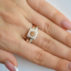 Срібна каблучка з золотими вставками