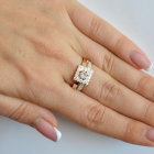 Срібна каблучка з золотими вставками