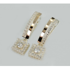 Срібні сережки з золотими пластинами