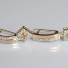 Срібні сережки з золотими пластинами