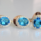 Срібний набір з золотими пластинами