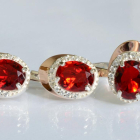 Срібний набір з золотими пластинами