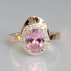 Срібна каблучка з золотими вставками