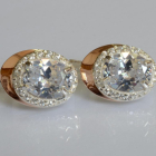 Серебряные серьги с золотыми пластинами