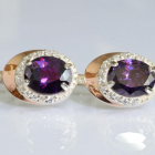 Серебряные серьги с золотыми пластинами