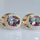 Серебряные серьги с золотыми пластинами