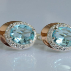 Серебряные серьги с золотыми пластинами