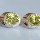 Серебряные серьги с золотыми пластинами