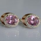 Серебряные серьги с золотыми пластинами