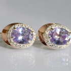 Серебряные серьги с золотыми пластинами