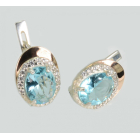 Серебряные серьги с золотыми пластинами