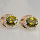 Серебряные серьги с золотыми пластинами