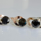 Срібний набір з золотими пластинами