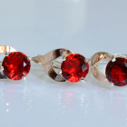 Срібний набір з золотими пластинами