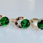 Срібний набір з золотими пластинами