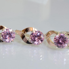 Срібний набір з золотими пластинами