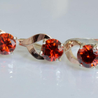 Срібний набір з золотими пластинами