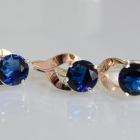 Срібний набір з золотими пластинами