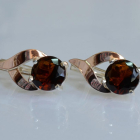 Срібні сережки з золотими пластинами