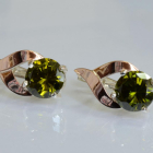 Срібні сережки з золотими пластинами