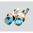 Срібні сережки з золотими пластинами