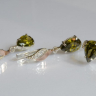 Срібний набір з золотими пластинами