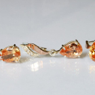 Срібний набір з золотими пластинами