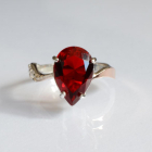 Срібна каблучка з золотими вставками