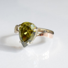 Срібна каблучка з золотими вставками