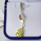 Серебряная подвеска с золотими вставками