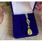 Серебряная подвеска с золотими вставками