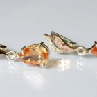 Срібні сережки з золотими пластинами