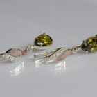 Срібні сережки з золотими пластинами