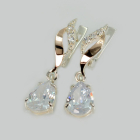 Срібні сережки з золотими пластинами