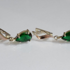 Срібні сережки з золотими пластинами