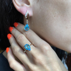 Срібні сережки з золотими пластинами