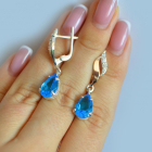 Срібні сережки з золотими пластинами