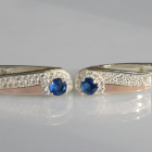 Срібні сережки з золотими пластинами