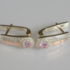 Срібні сережки з золотими пластинами