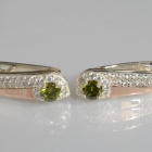 Срібні сережки з золотими пластинами