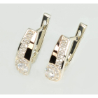 Срібні сережки з золотими пластинами