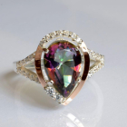 Серебряное кольцо с золотыми вставками