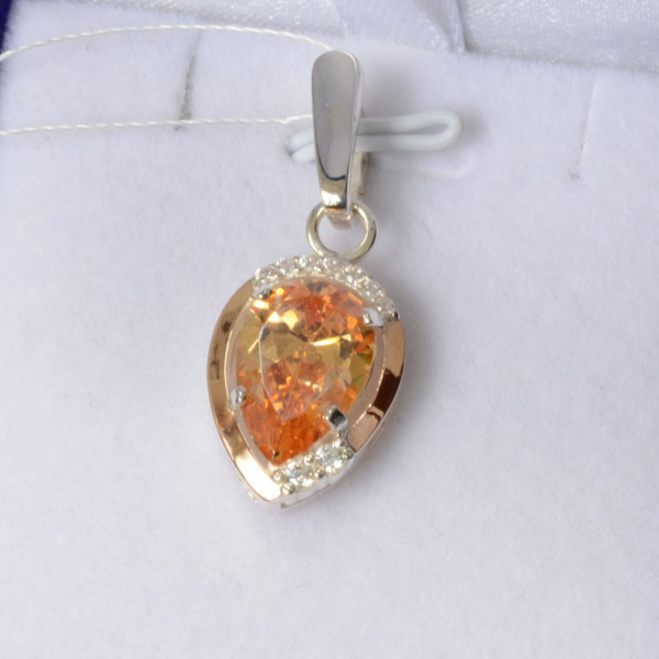 Срібна підвіска з пластинами золота