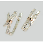 Серебряные серьги с золотыми пластинами