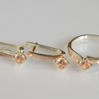 Серебряный набор с золотыми пластинами