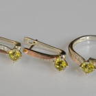 Серебряный набор с золотыми пластинами