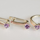 Серебряный набор с золотыми пластинами