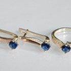 Серебряный набор с золотыми пластинами